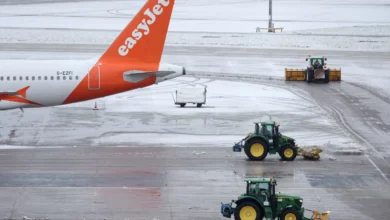 Flights grounded due to snow