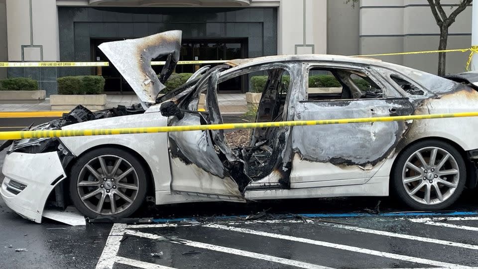 Car caught fire