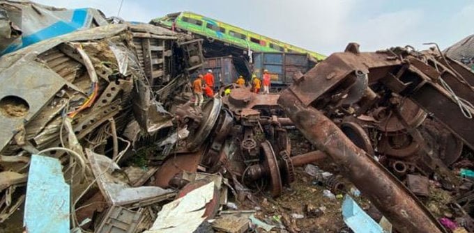 India horror rail crash